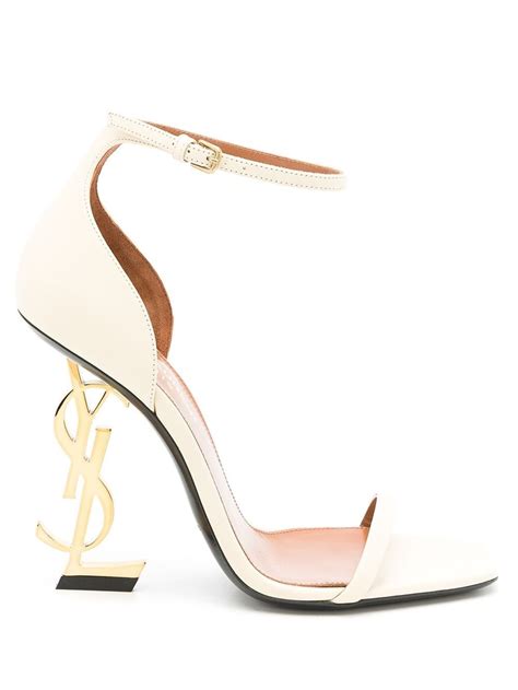 ysl heels white